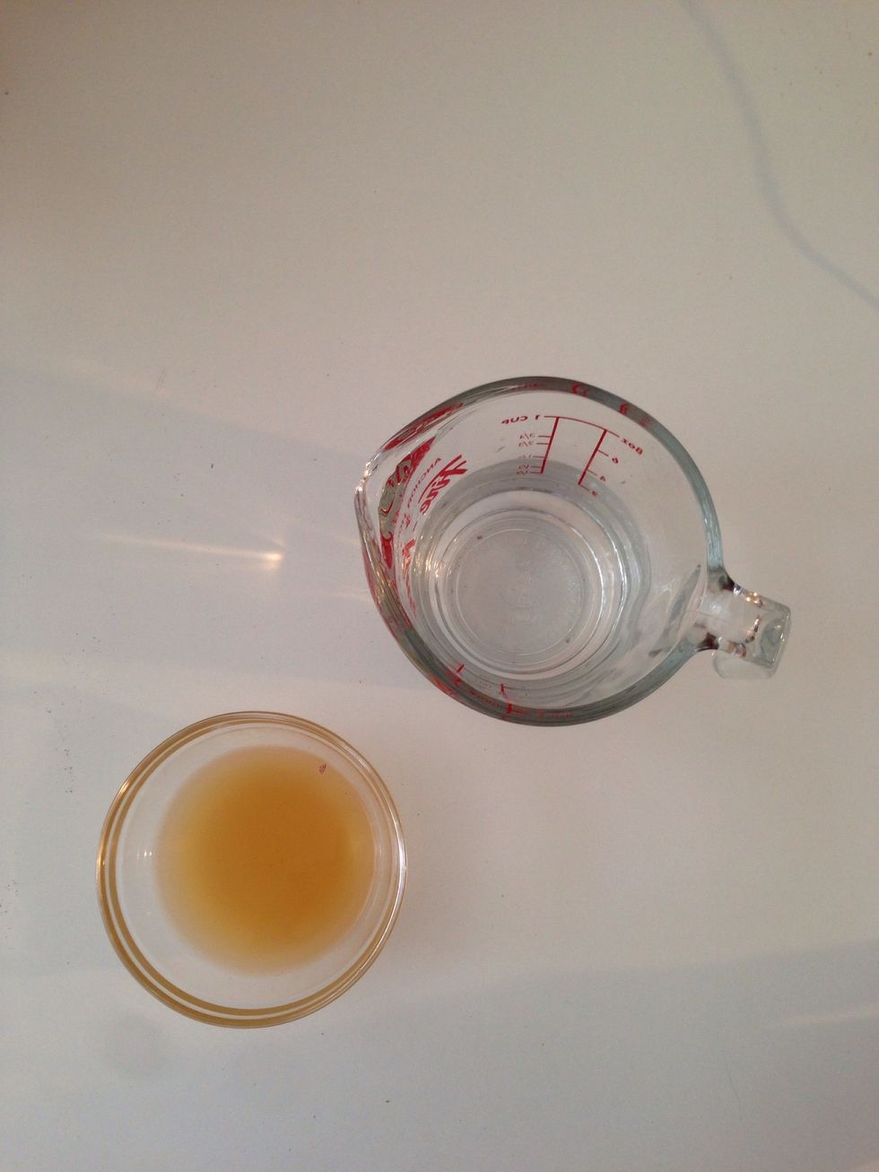 Add the water and apple cider vinegar to the batter.