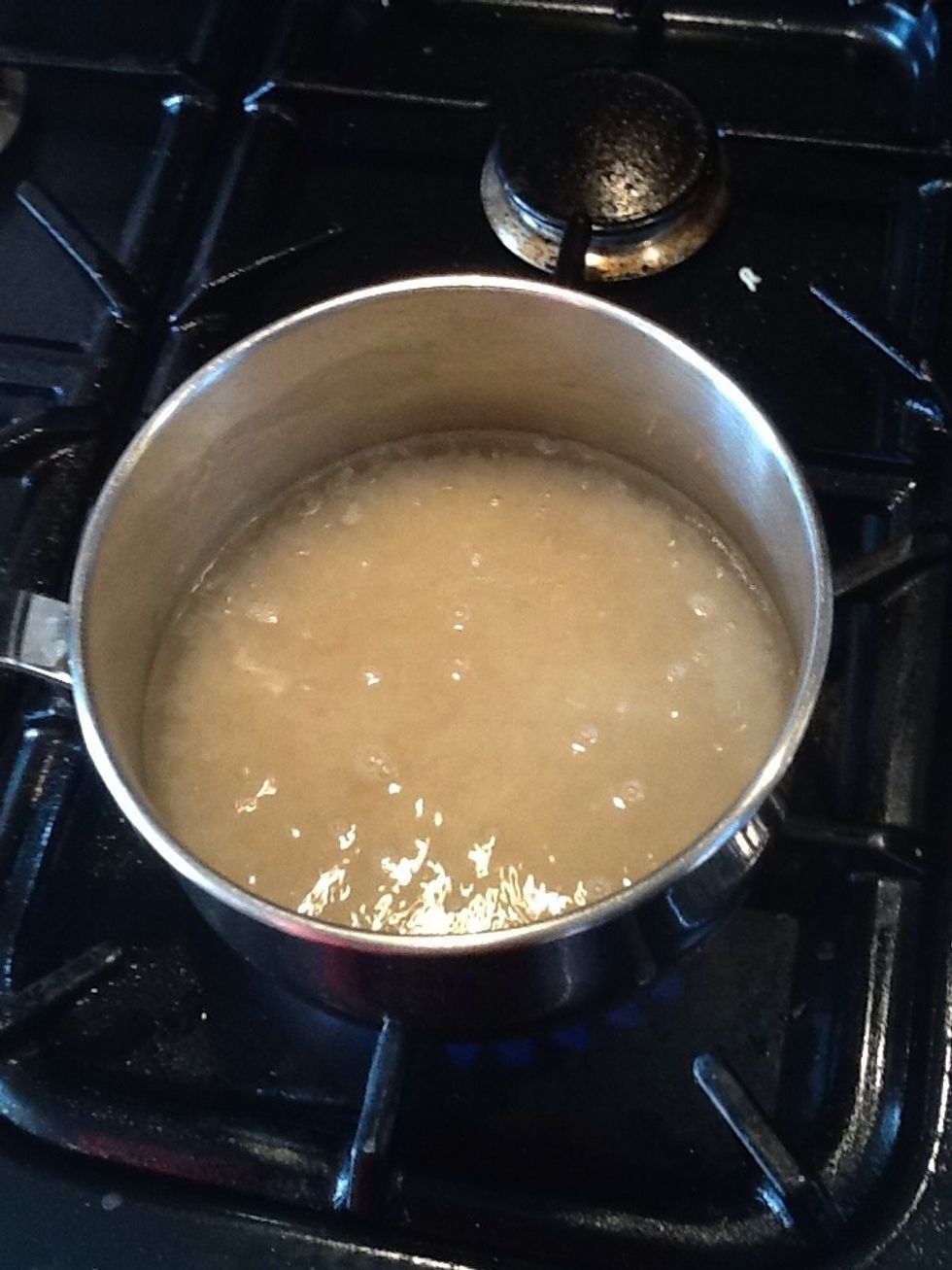 Add the water and bring it to a boil.