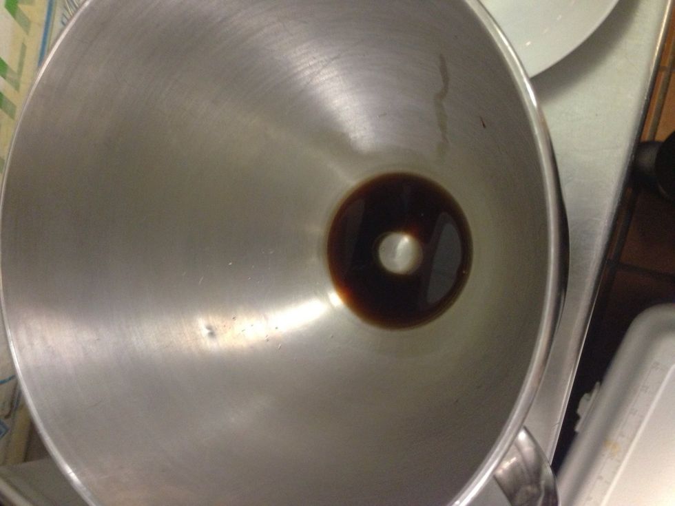 Add the water and vanilla extract to the mixer