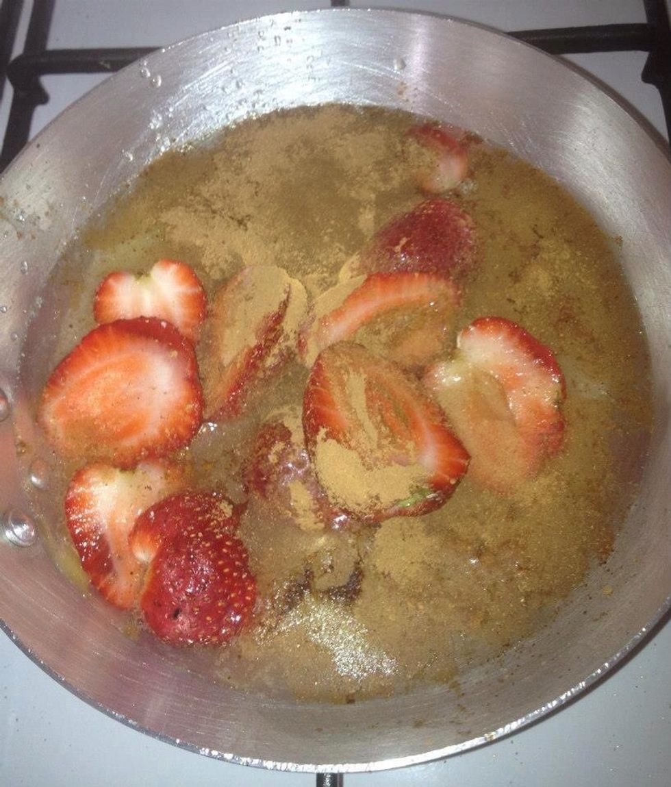 Add the water then combine all the ingredients and bring the mixture to a boil