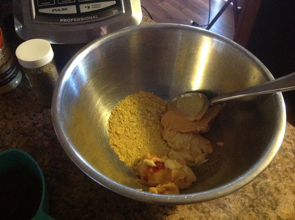 Add the wheat gluten and enough veg broth to get a dough formed, mix well with your hands to incorporate everything.