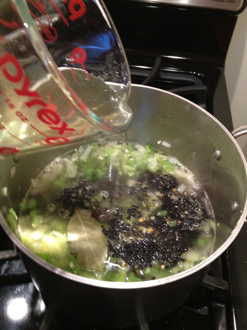 Add the white wine.