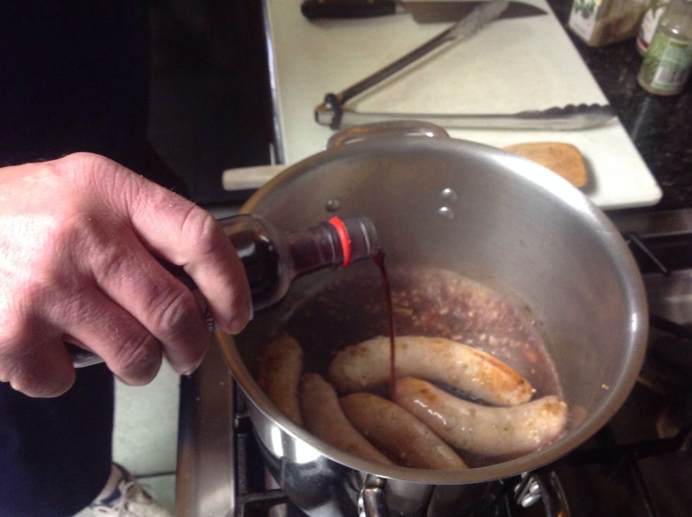 Add the wine. 3/4 - 1 cup.