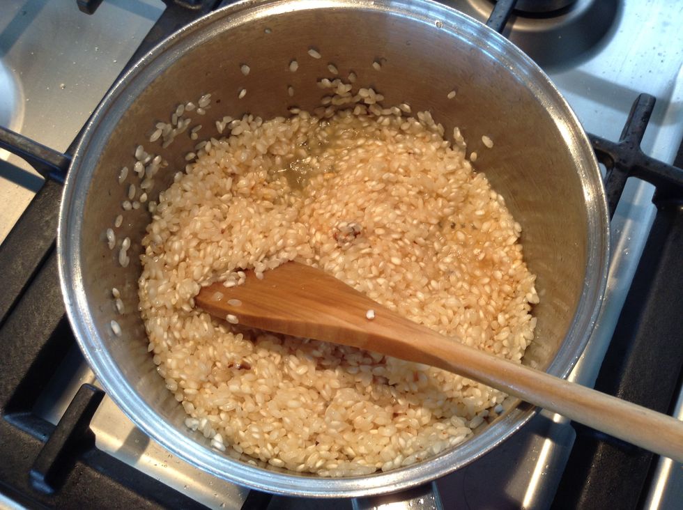 Add the wine.