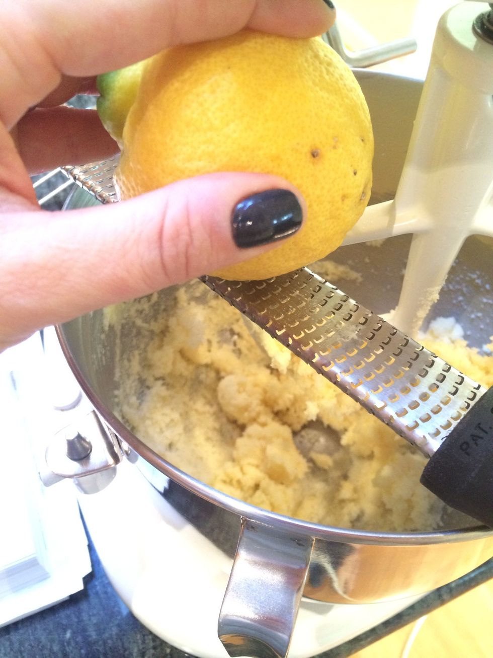 Add the zest of 1 lemon.
