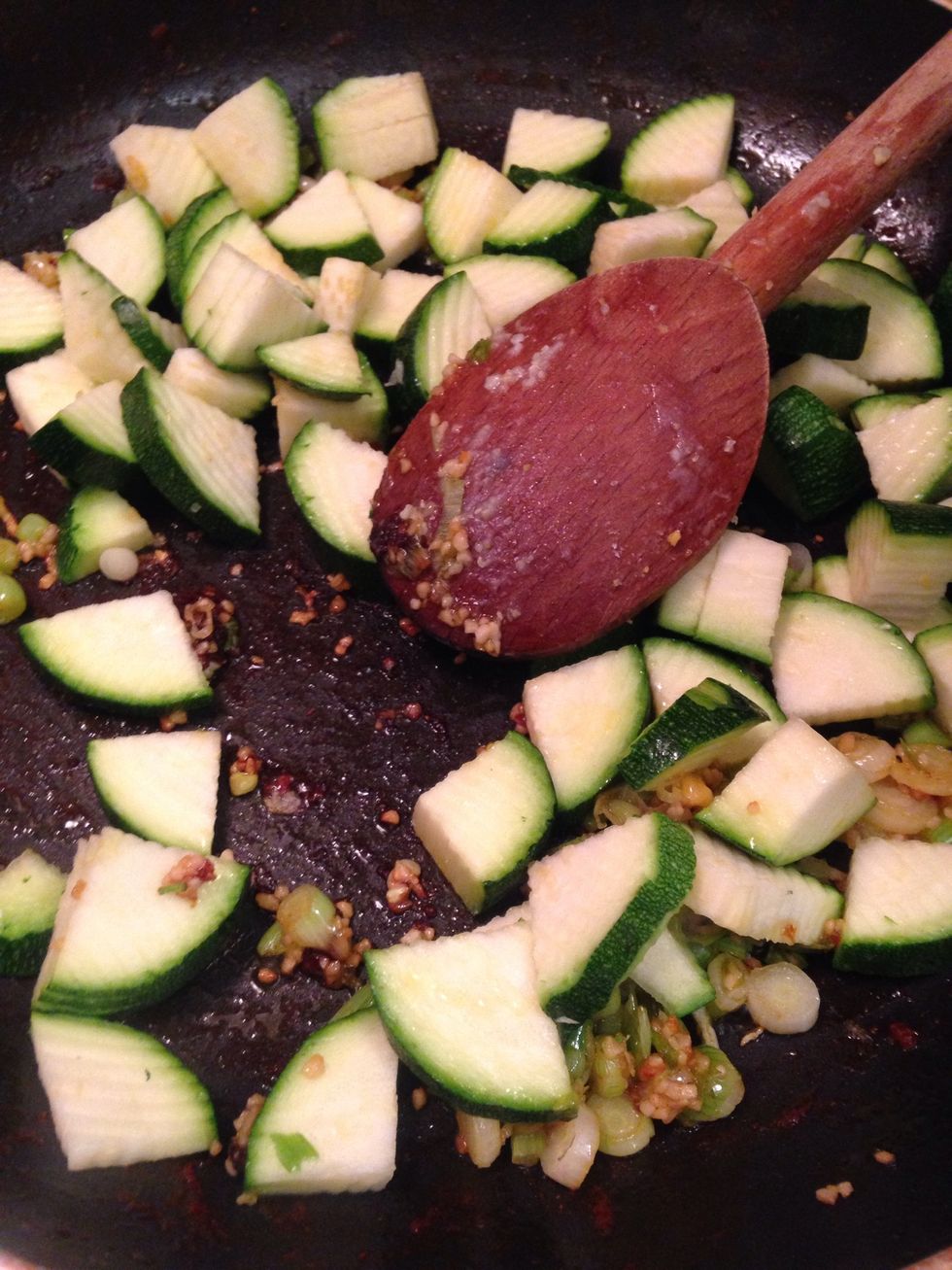 Add the zucchini and cook till soft