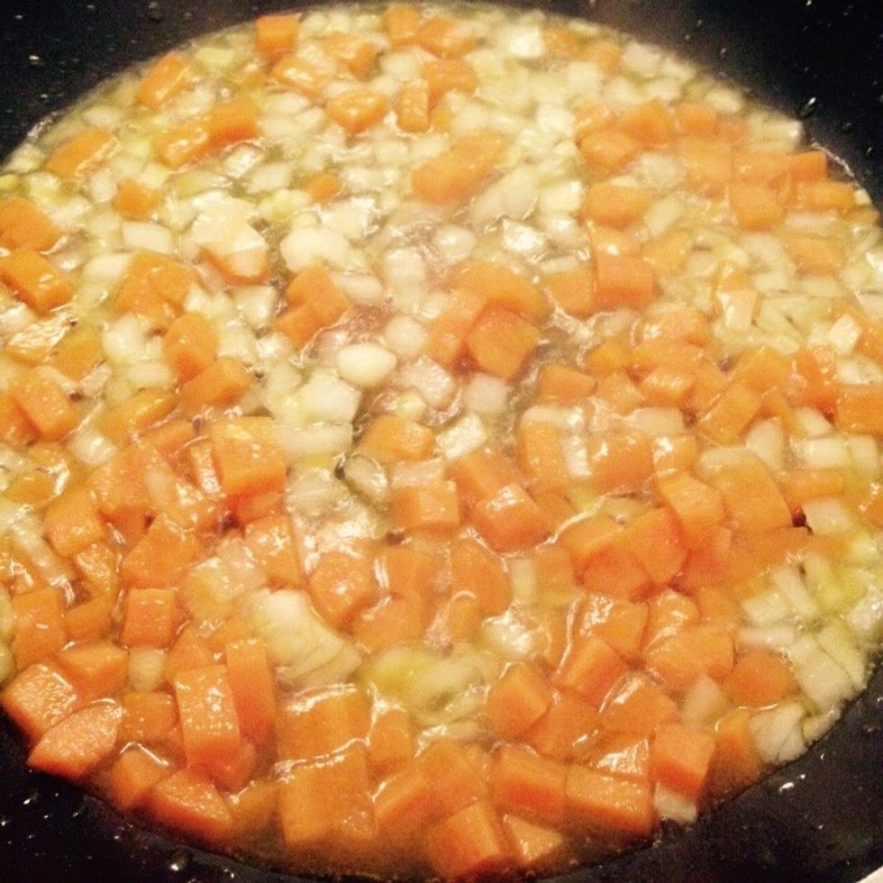 Add them to a pan with some olive oil and a splash of water