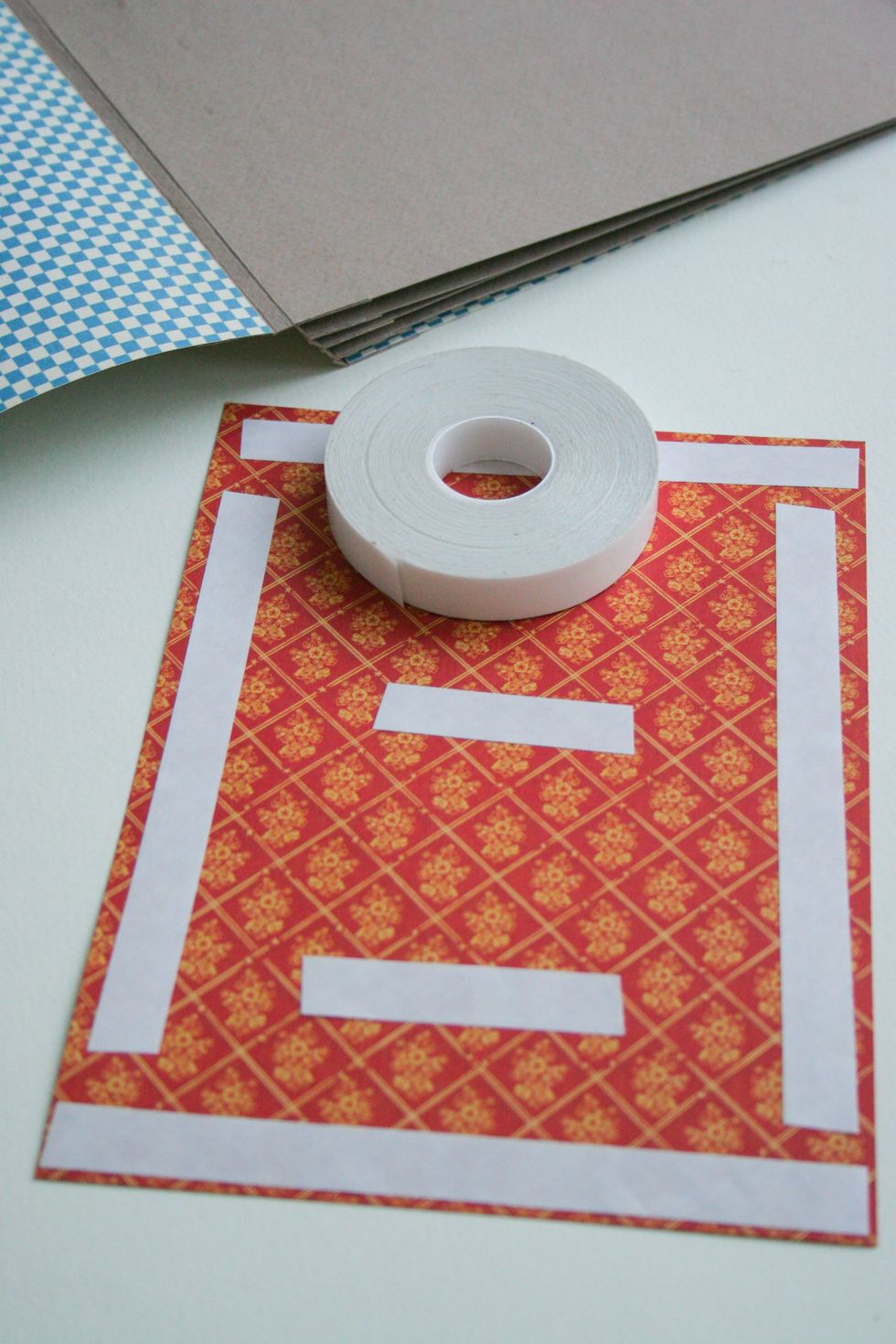 Add this paper sheets to the craft sheets. Use glue or Scotch tape.