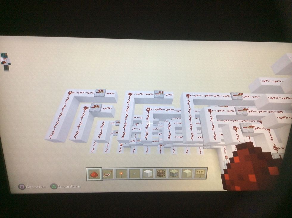 Add this redstone and repeaters.