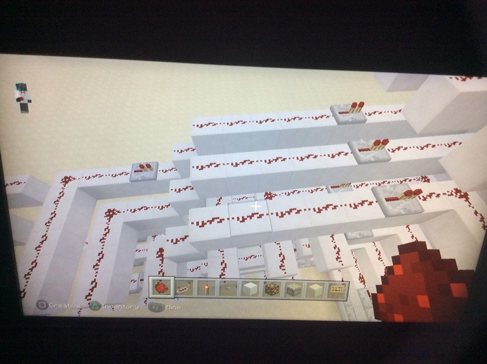 Add this redstone and repeaters.