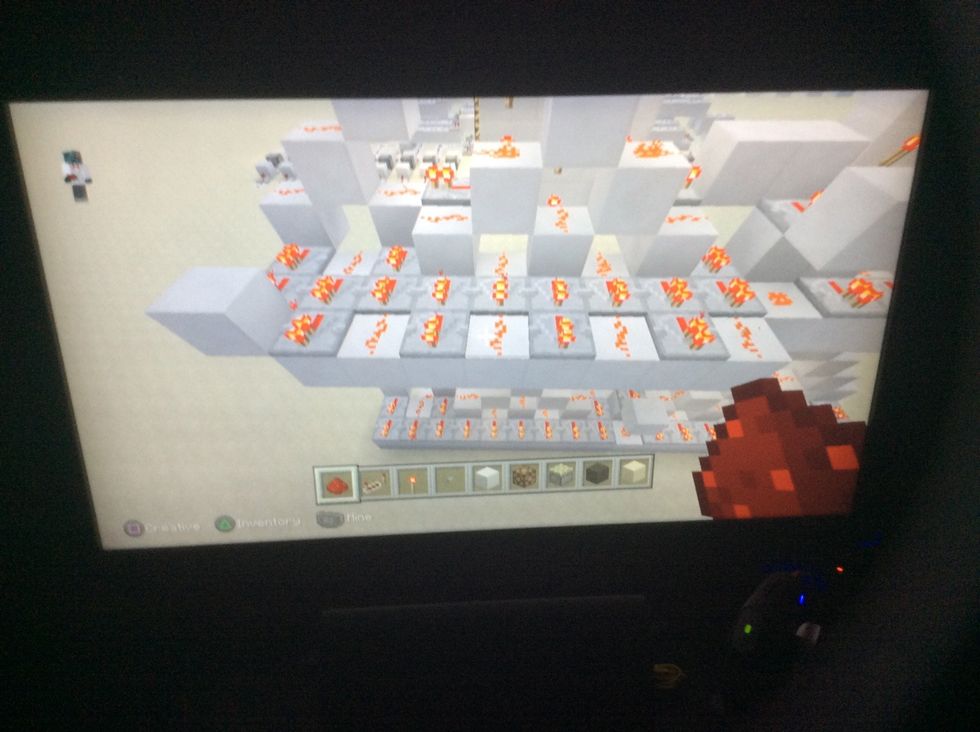 Add this redstone and repeaters.