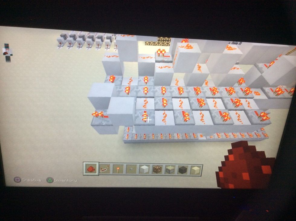 Add this redstone and repeaters.