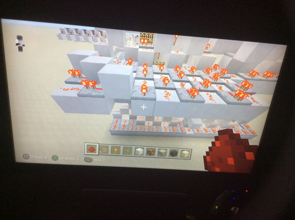 Add this redstone and repeaters.