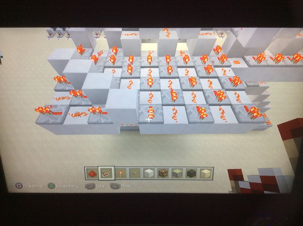 Add this redstone and repeaters.