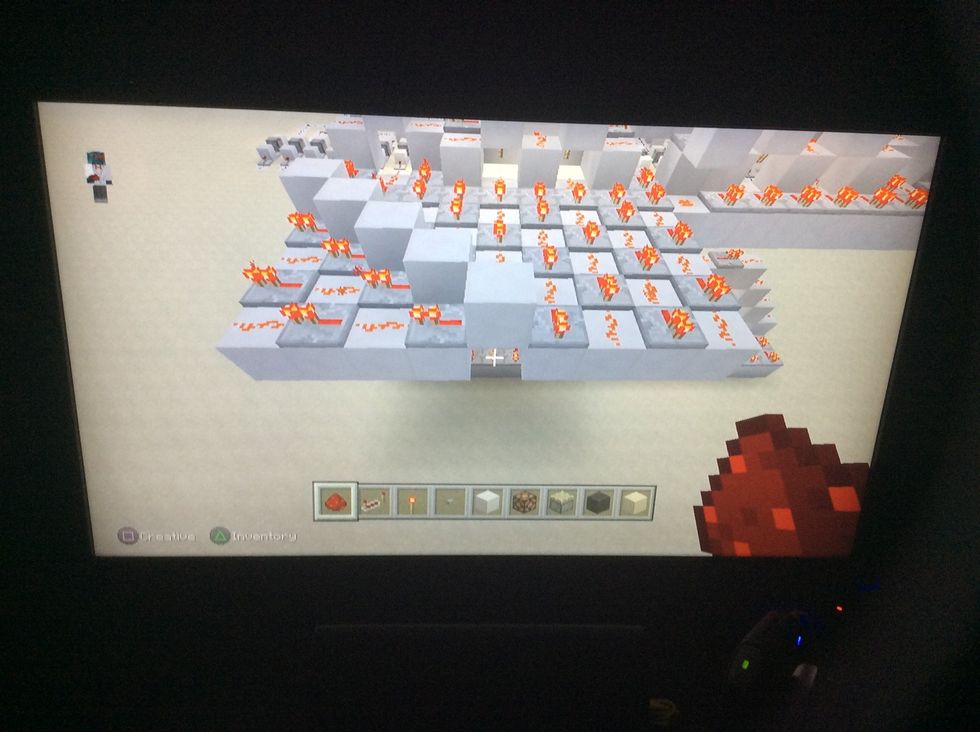 Add this redstone and repeaters.