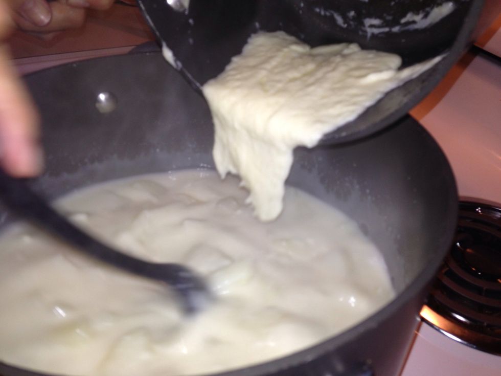 Add this to the potatoes which are NOT boiling