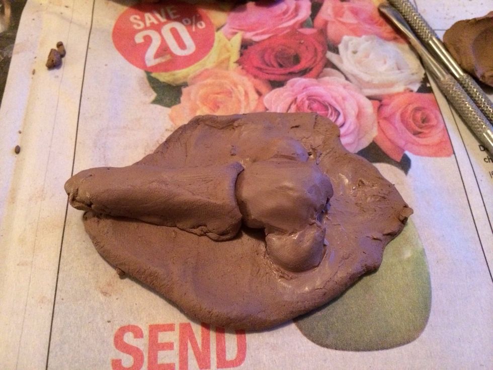 Add this to your clay directly on top of your spheres.