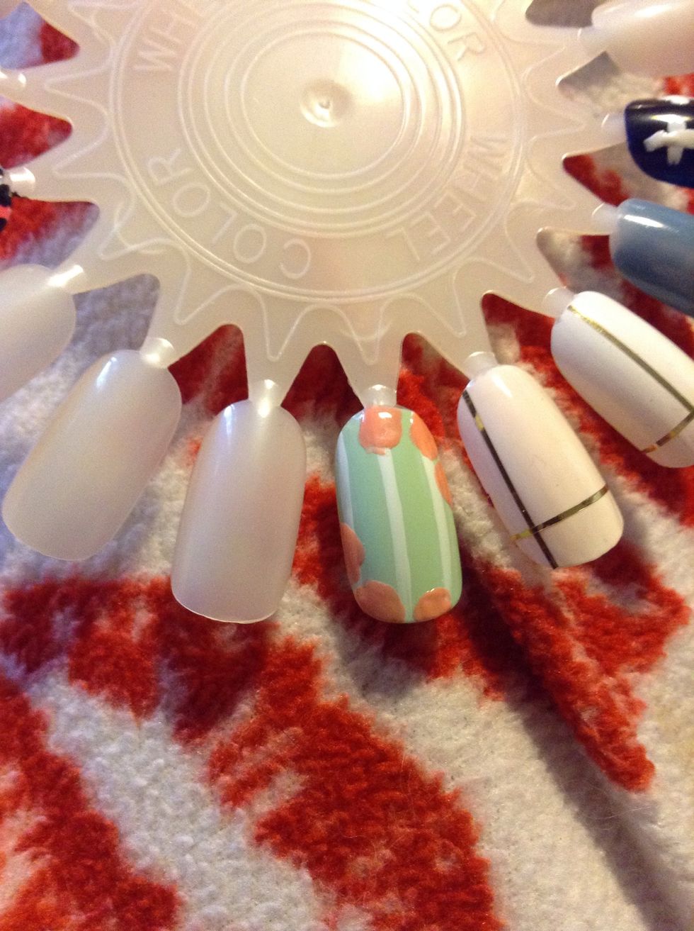 Add three more to the bottom if you have long nails