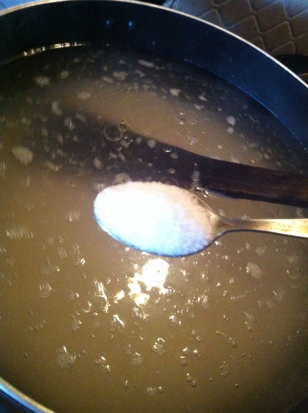 add three teaspoon of salt