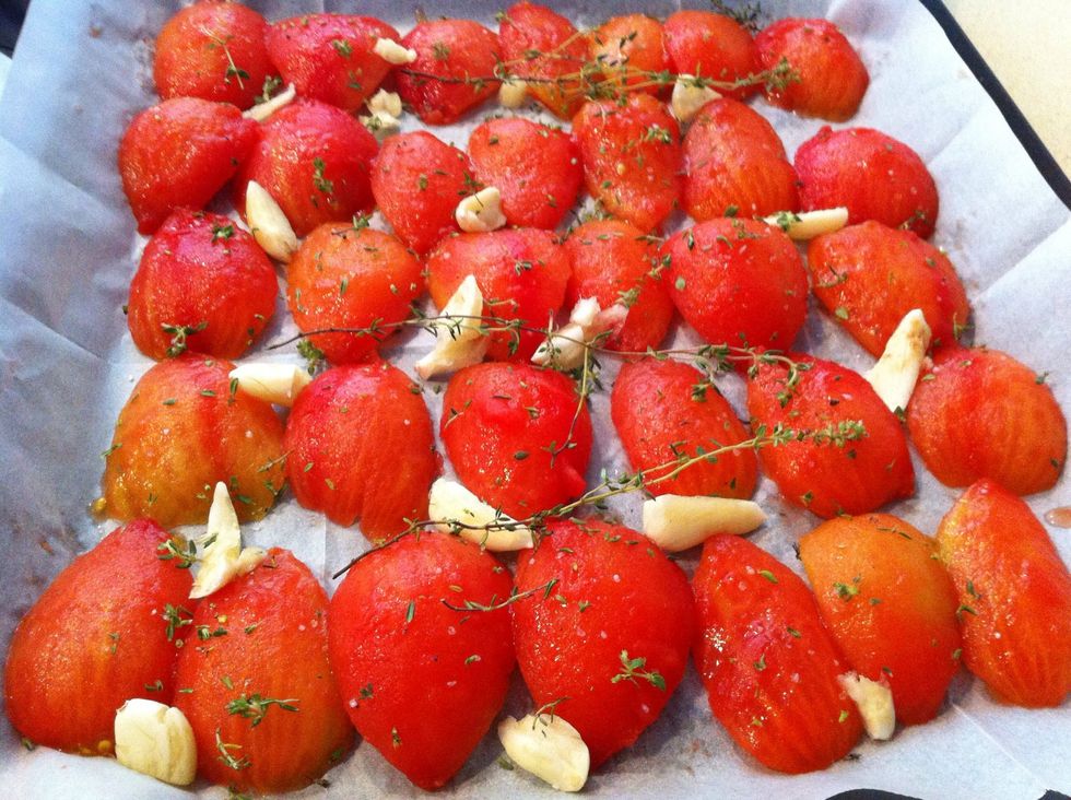 Add thyme on top