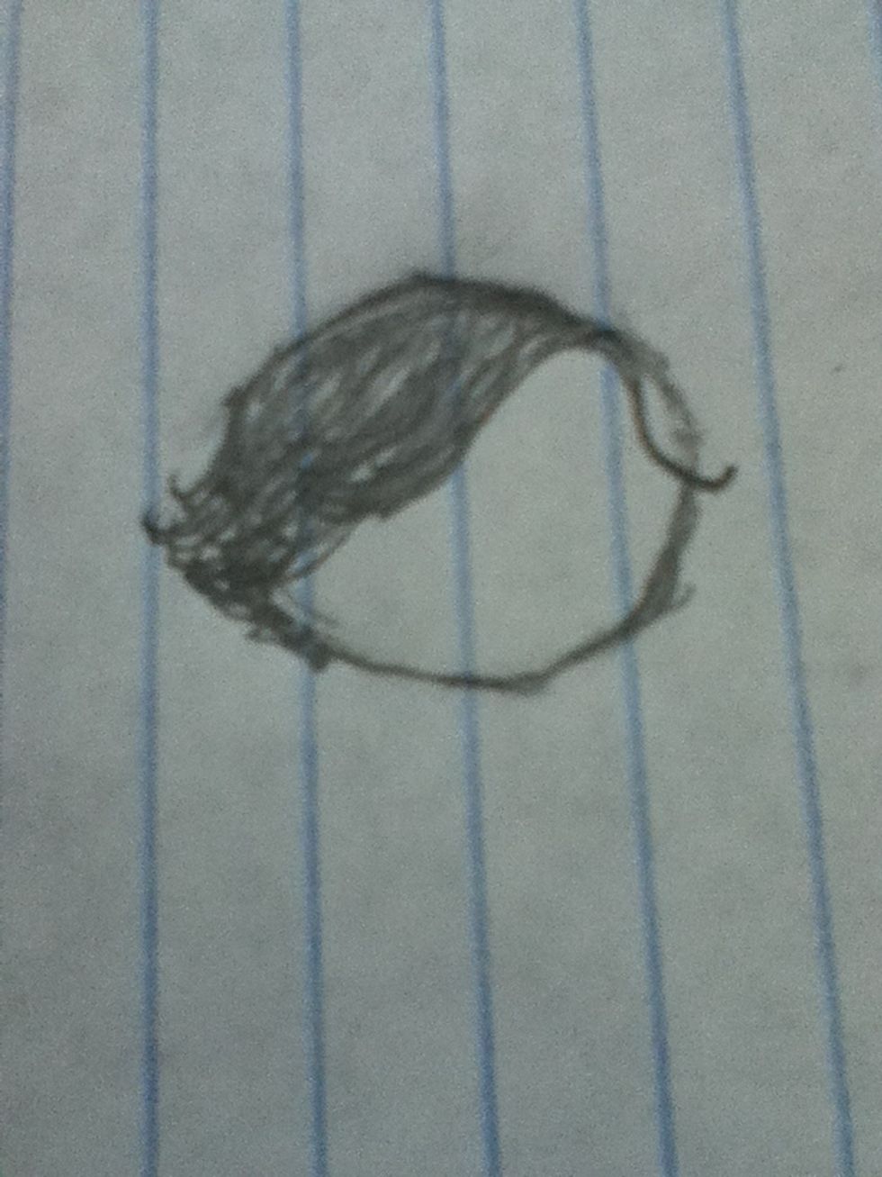 Add tiny curls getting towards his neck. Then draw the other side of his part