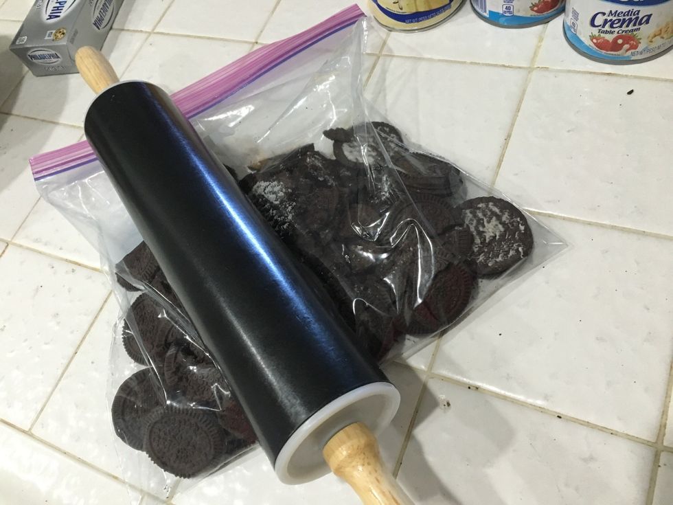 Add to a large ziplock bag and crumble