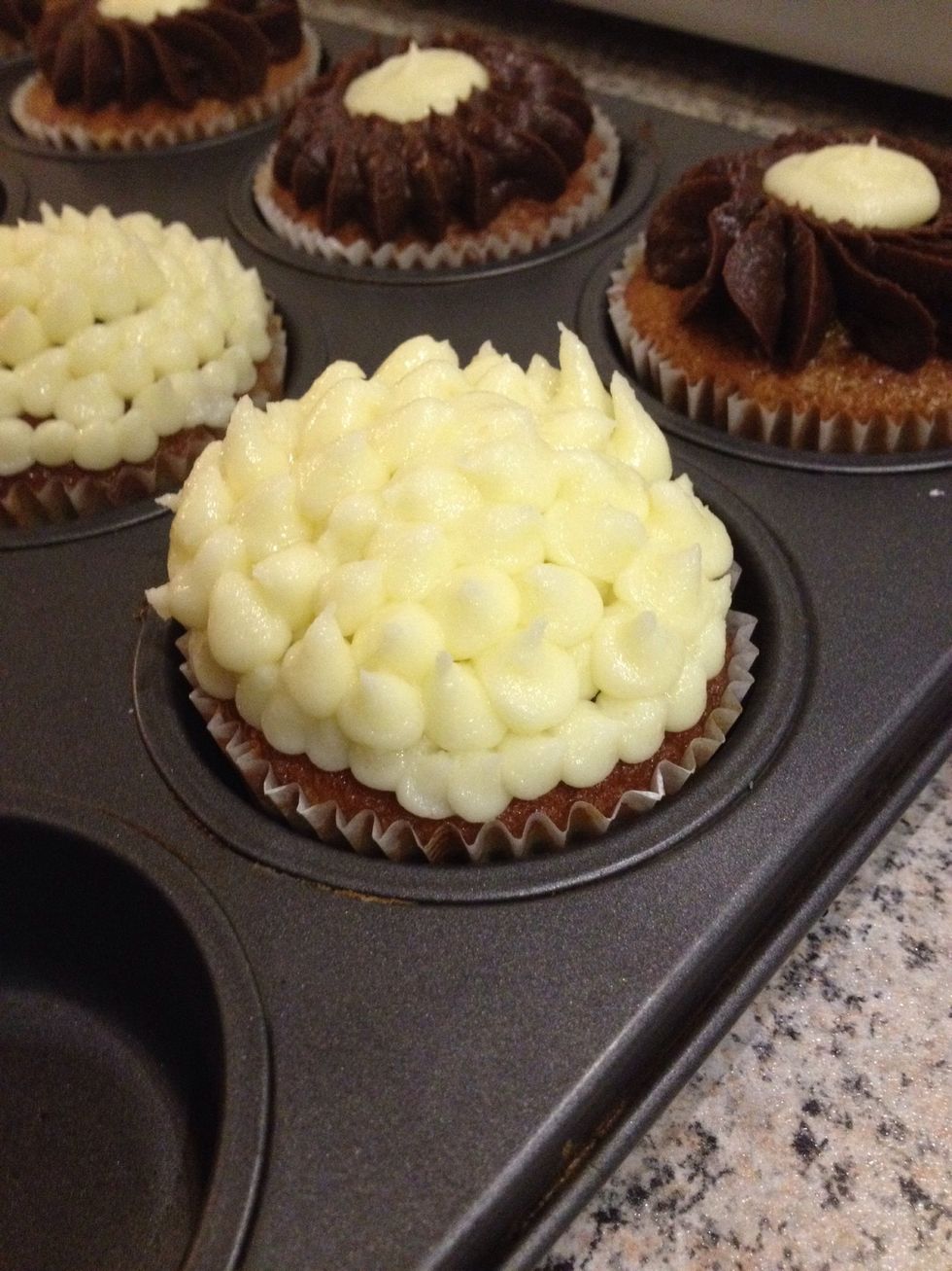 Add to a piping bag and frost your blueberry muffins. E.g. Like this