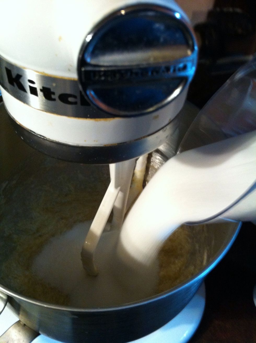 Add to bananas and mix.