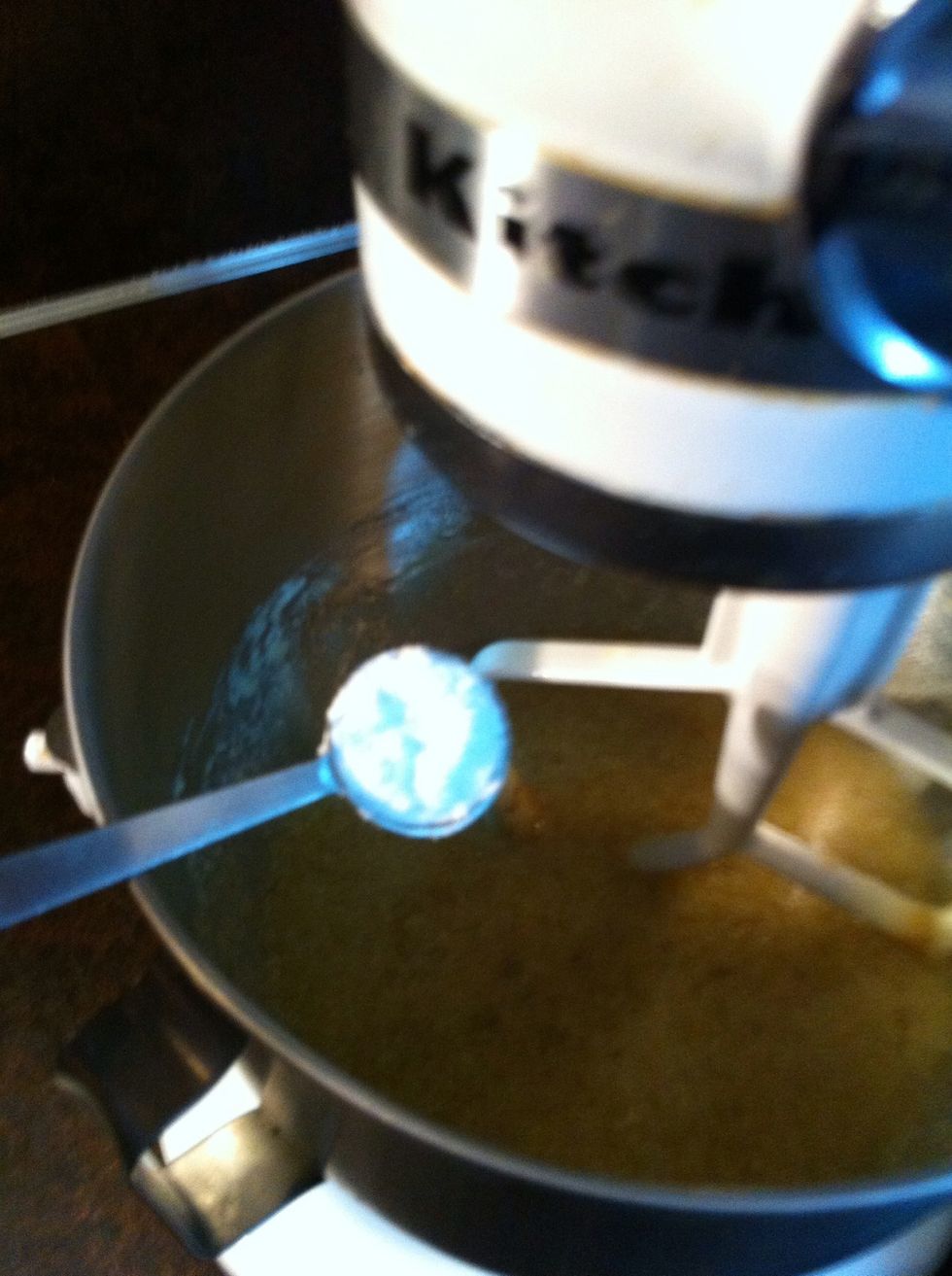 Add to bananas. And mix.