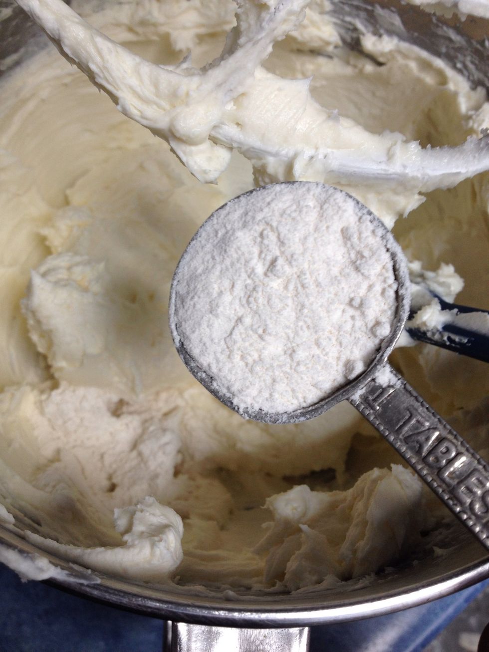 Add to batter while mixer is stopped. Resume mixing at LOW speed.