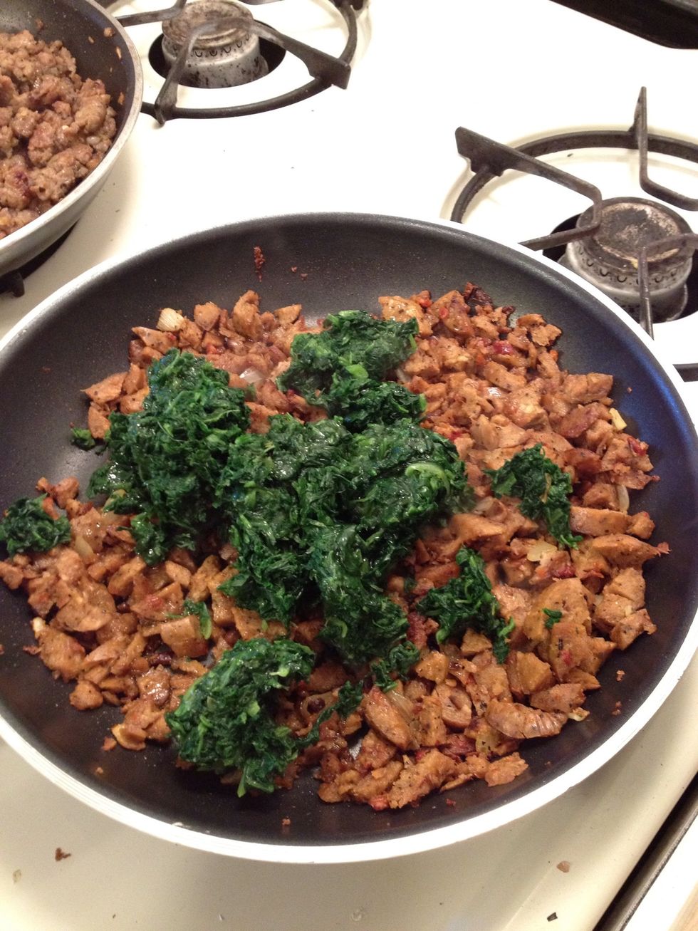 Add to "sausage" and a little more oil if desired.