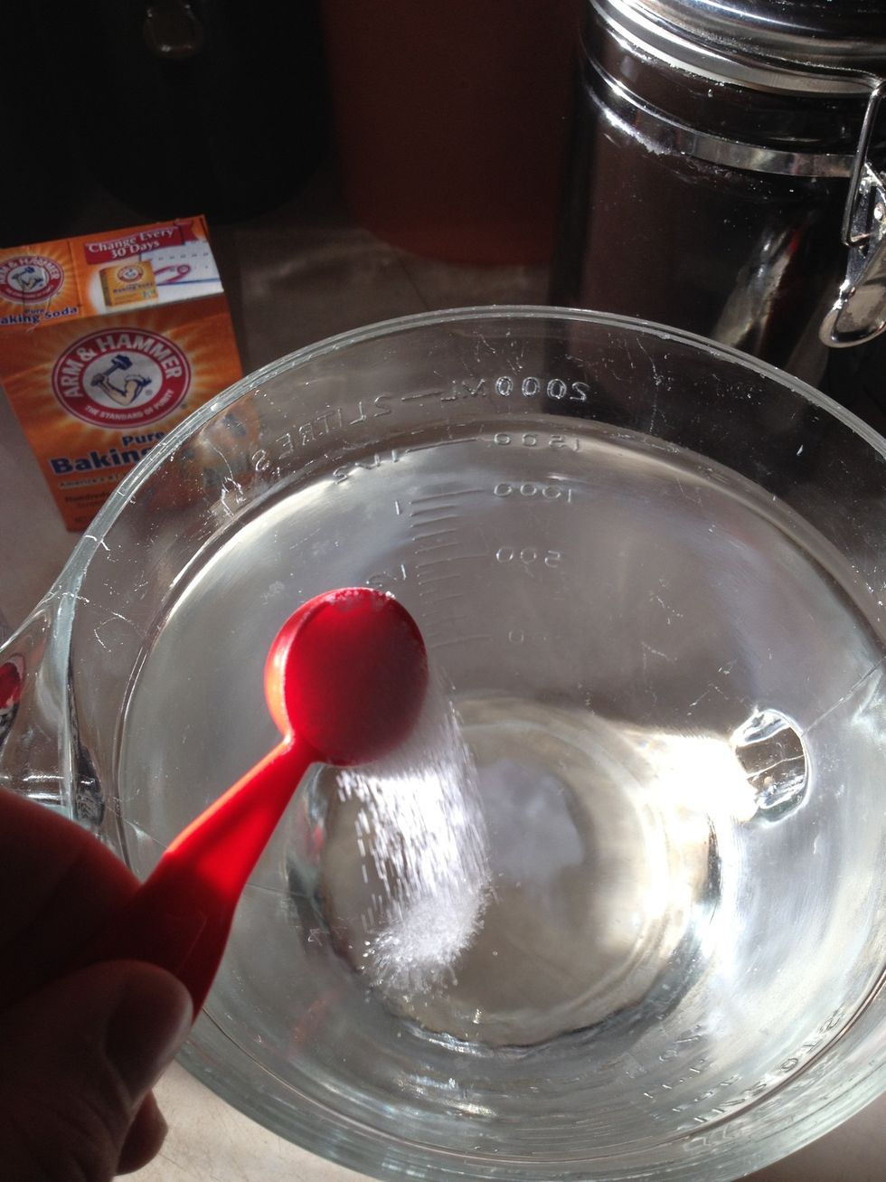 Add to the 2 quarts of BOILED WATER.