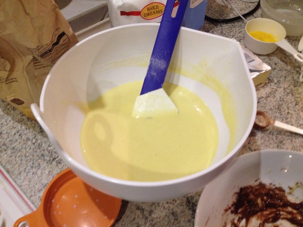 Add to the batter and mix it together