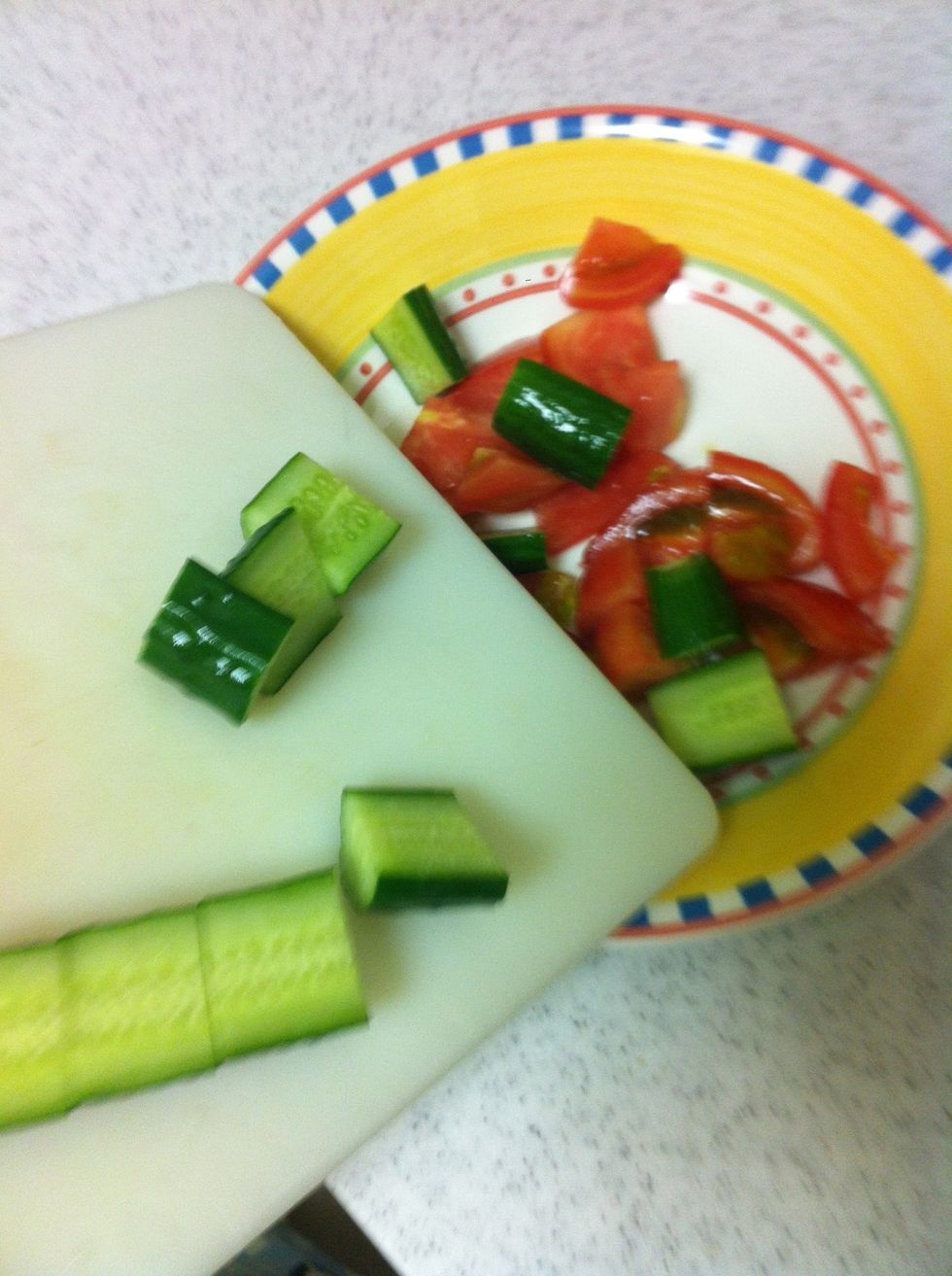 Add to the bowl with the tomatoes