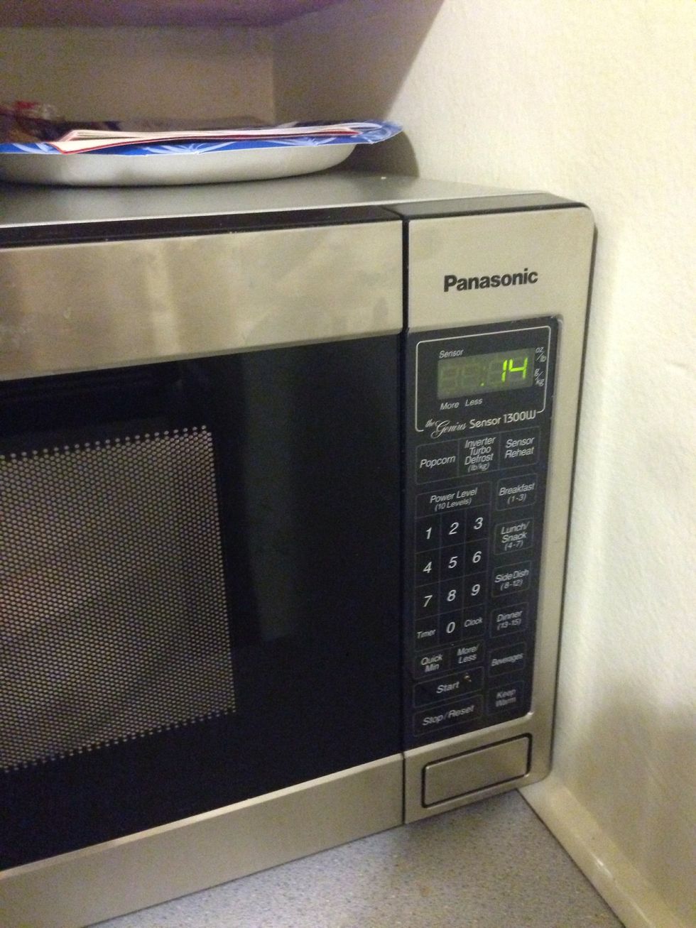 Add to the microwave for around 20 seconds or until warm. Normally you would heat them in an oiled pan one by one, but his way is healthier.