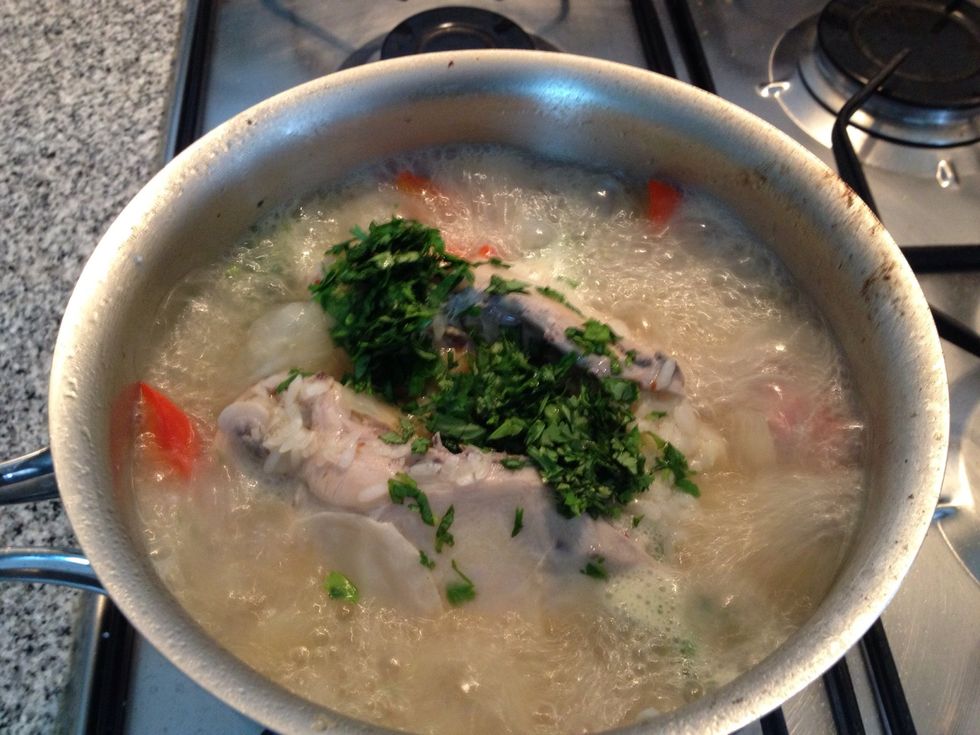 add to the mix in the pot