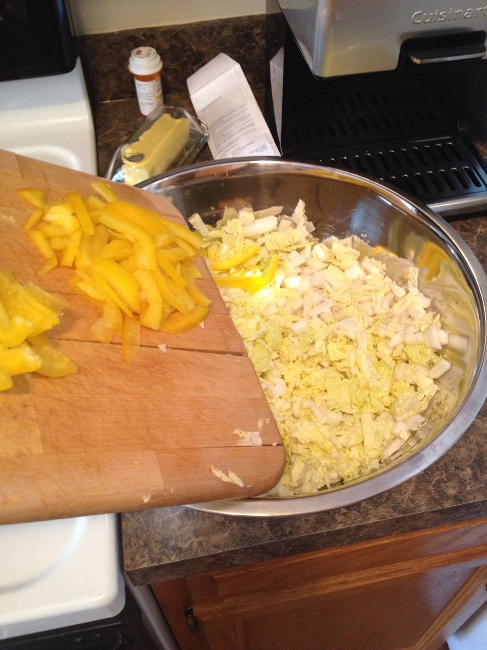 Add to the slaw mixture.