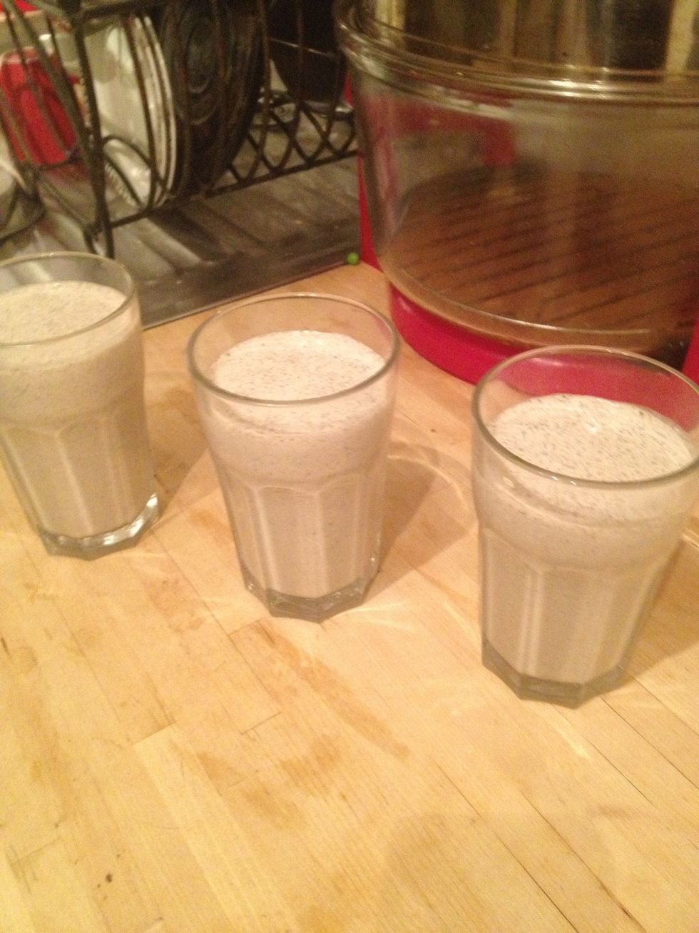 Add to three glasses and enjoy