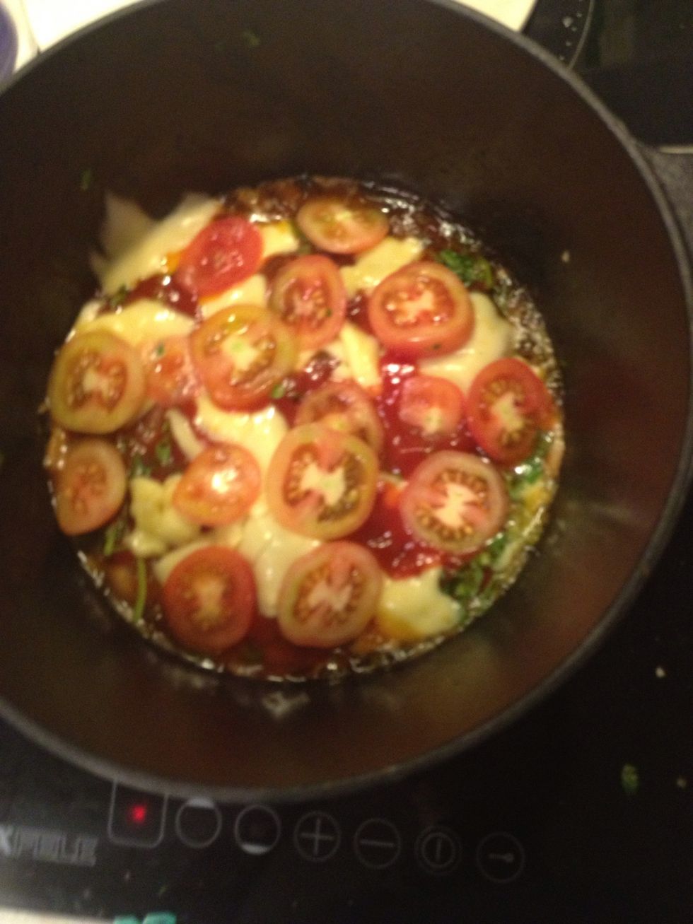 Add tomato. There u have lovely colour and starting to smell nice