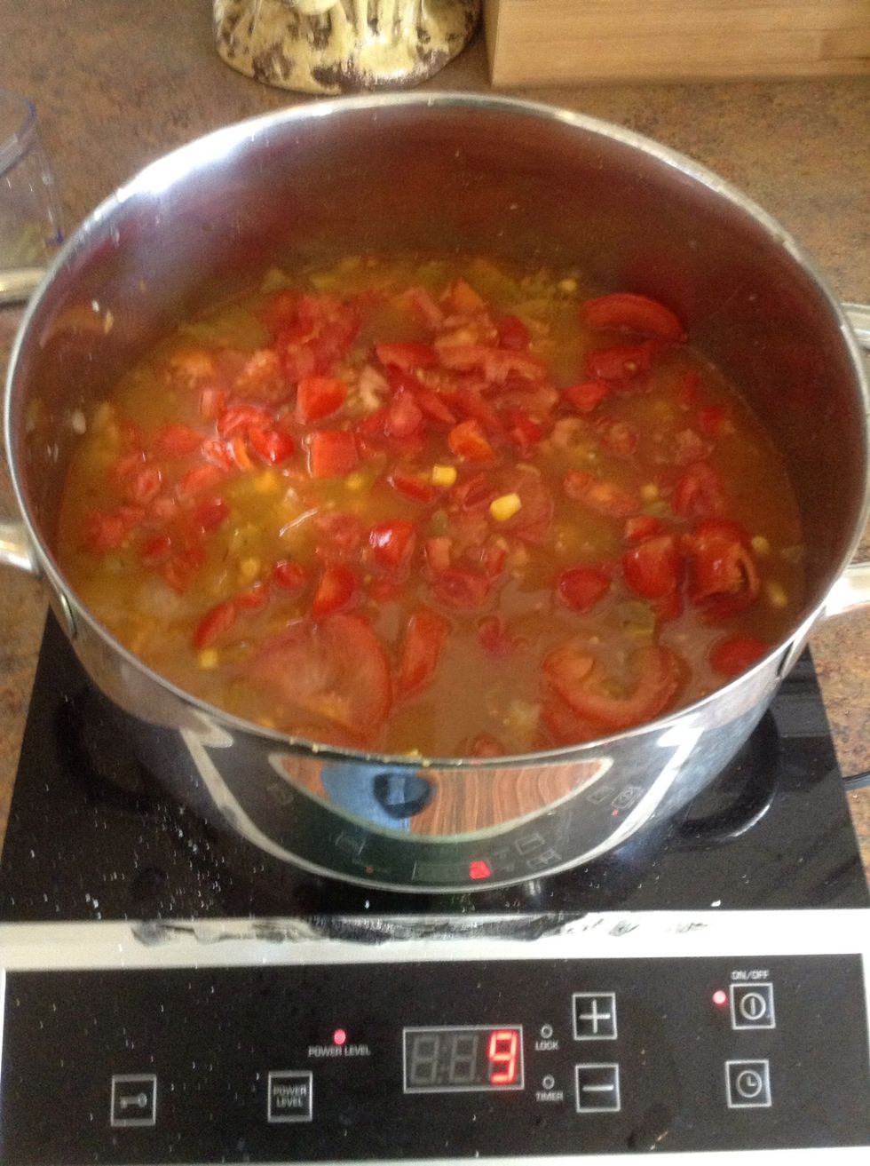 Add tomatoes to pot