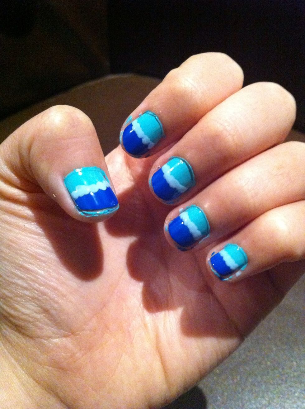 Add top coat and clean all those messy bits up!