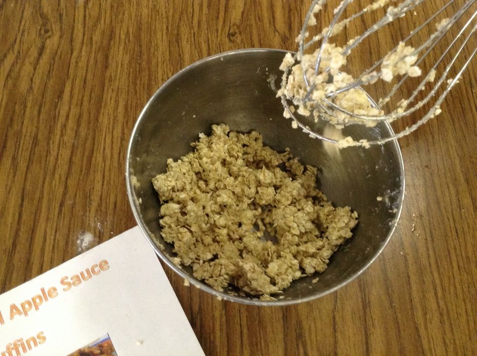 Add topping ingredients (in picture) to muffins in tin