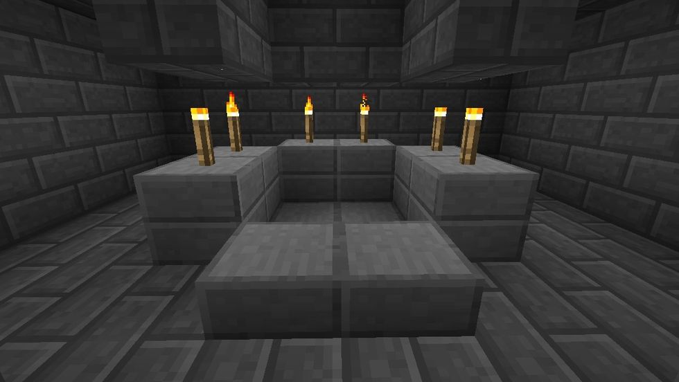 Add torches at the bottom