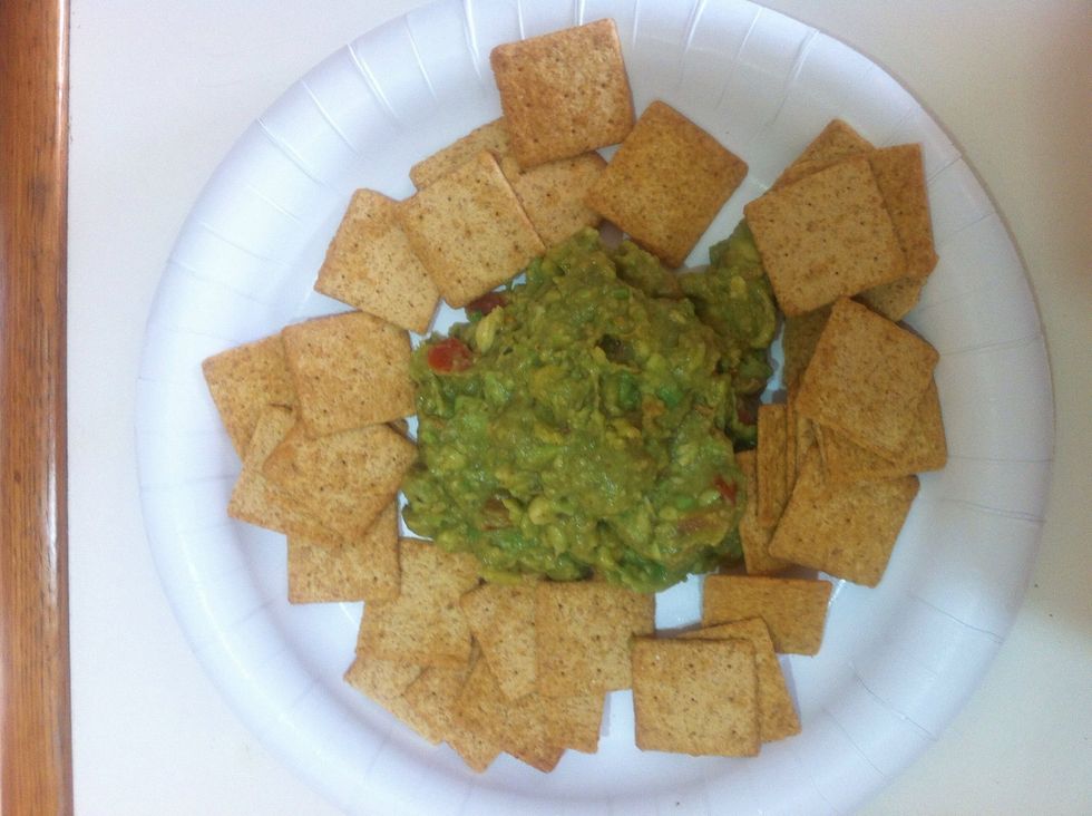 add tortilla chips or wheat thins and enjoy!