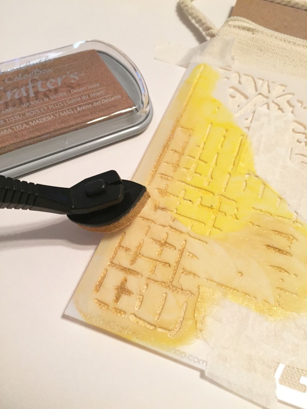 add touches of Desert Sand Ink to design.