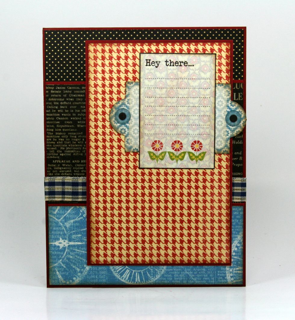 Add trimmed journal card from Graphic 45 Times Nouveau~It's the Berries.
