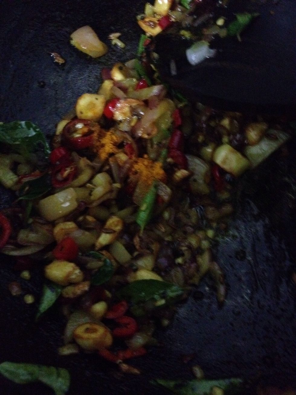 Add turmeric powder