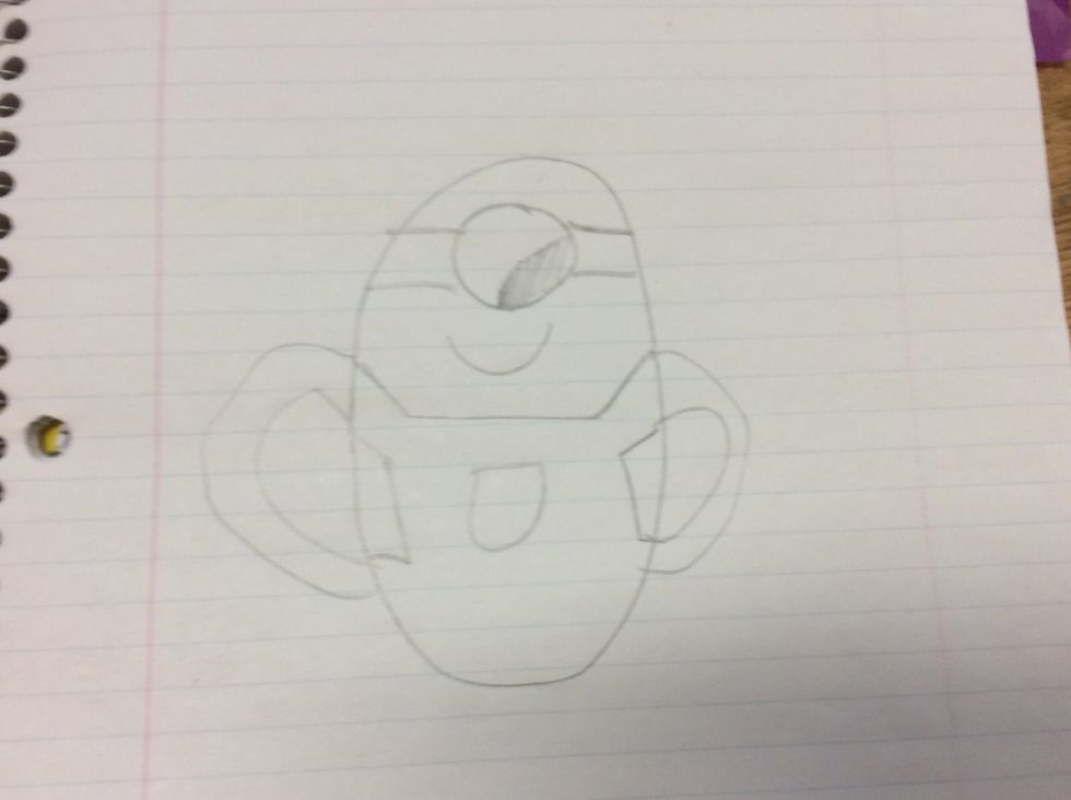 Add two arms on each side of the body