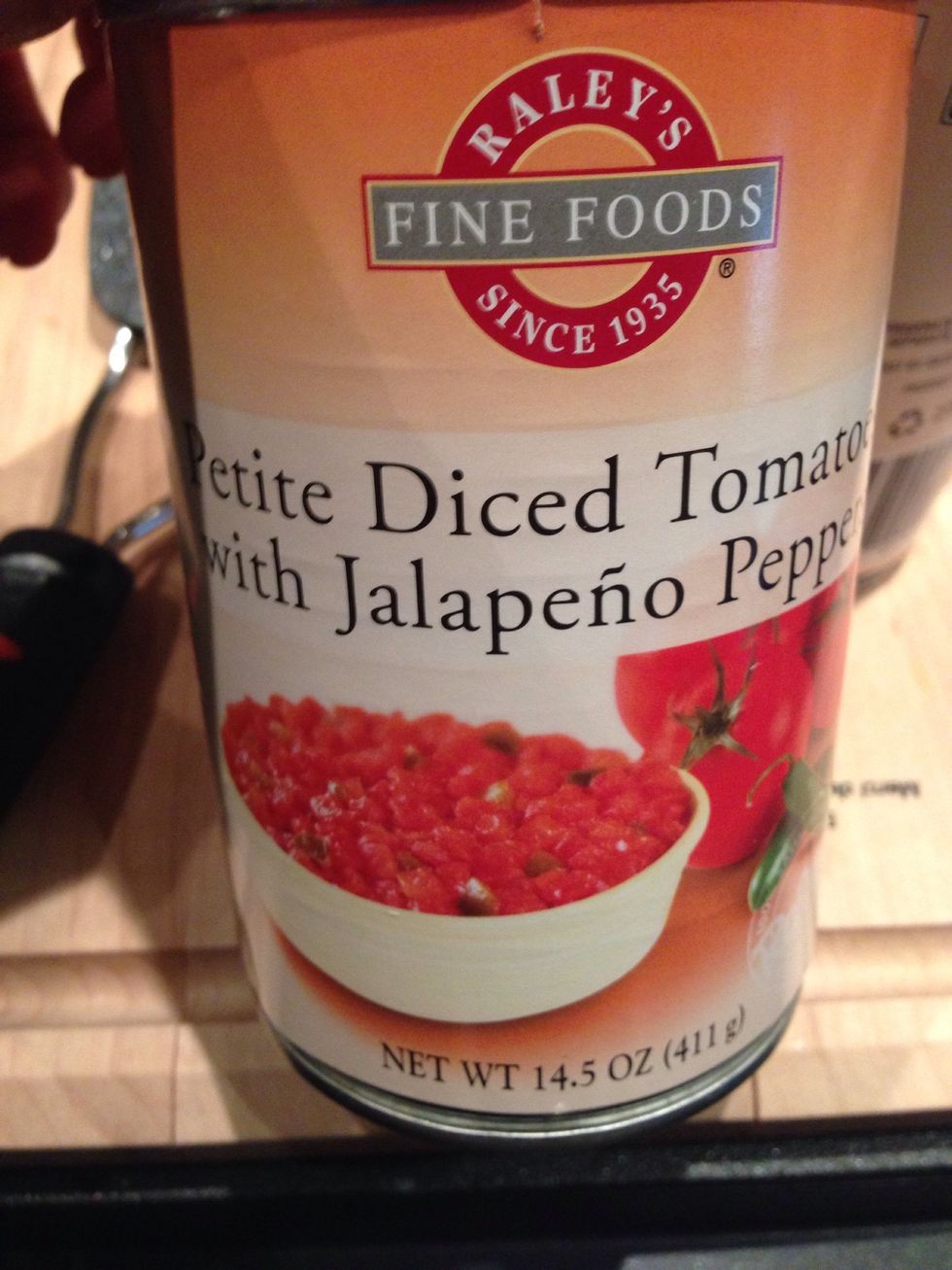 Add two cans of spicy tomatos