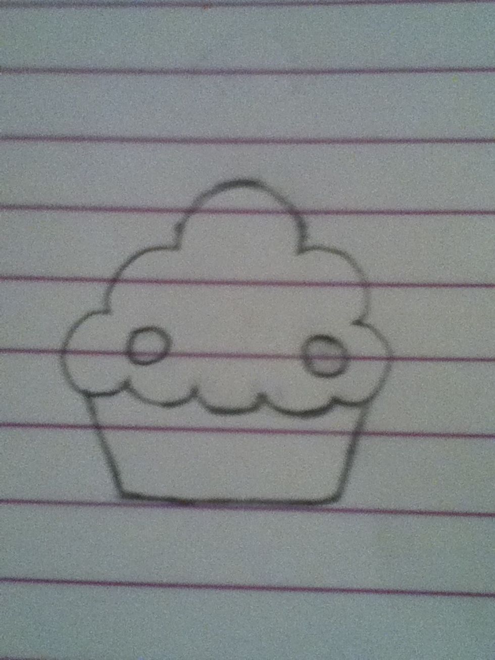 Add two circles for eyes. Don't make them too small though